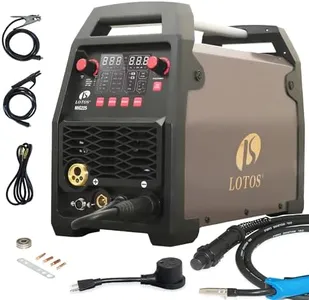 LOTOS MIG225 225A MIG Welder, 6 in 1 Gas MIG, Gasless Flux Core MIG, Stick, Lift TIG, Spot, Spool Aluminum Multi Process Welding Machine, Auto MIG Synergistic Setting & Voltage Fine Tuning, 120/240V