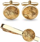 Cufflinks for Men World Map Cuff li