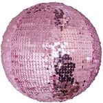 Tadpoles LSHSQ004 Round Chandelier Shade, Sequin Pink, 14" Diameter