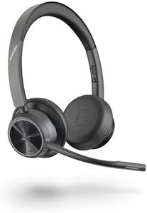 Poly - Voyager 4320 UC Wireless Headset (Plantronics) - Cuffia con microfono ad asta - Si collega a PC/Mac con l'adattatore Bluetooth USB-C e a telefoni cellulari via Bluetooth