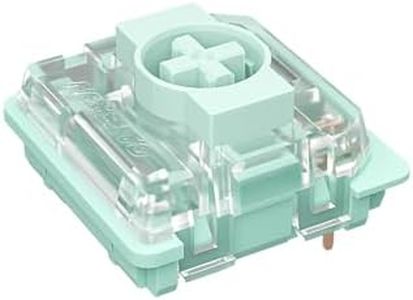 Gateron KS-33 Jade Series Low Profile V2 Tactile Keyboard Switches,Light Green 3-Pin 65gf RGB LED Factory Pre-lubed for MX Mechanical Keyboard(72Pcs)