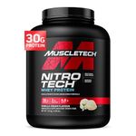 MuscleTech Performance Series Nitro Tech|30g Protein & 2g Sugar |With Creatine Monohydrate, BCAA & Glutamine & Precursors |For Lean Muscle Gain |Protein Powder for Women & Men|4 lbs (1.81 Kg) |Vanilla