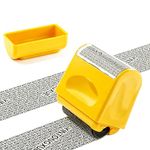 Stamp Roller, Address Blocker Stamp and Identity Theft Protection Roller Stamp, Cover Personal Details on Bank Statements and Mail Documents, Large Yellow Privacy Roller Stamp