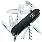 Victorinox Climber Swiss Army Pocket Knife, Medium, Multi Tool, 14 Functions, Blade, Bottle Opener, Black