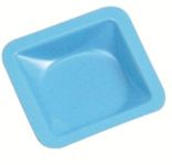 Heathrow Scientific HS1421A Standard Weighing Boat, Polystyrene, Small, 46 mm L x 46 mm W x 8 mm D, Blue (Pack of 500)