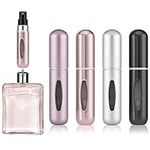 OBSGUMU 4pcs Mini Perfume Travel Bottle, Perfume Atomiser Refillable, 5ML Spray Bottles, Portable for Travel Holiday, Outdoor Activities and Business