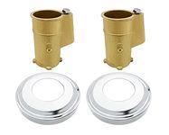 Poolzilla Hand Rail Anchors with added Escutcheons, 2 Pack, Ladder Anchor and Escutcheon Trim Kit