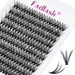 Eyelash Clusters Large Tray Individual Lashes 40D Natural Soft Lash Clusters Mixed Length Black Mink DIY Cluster Lash Extensions(40D-0.07D, 8-16mm)