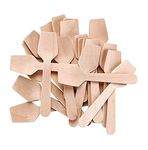 G 1 Disposable Wooden Spoon Square end 95 mm | Mini Taster Spoon | Ice Cream Spoon | Pastry Spoon | Eco Friendly and bio degradable (Pack of 100)