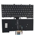 LXDDP Laptop Replacement US Layout with Backlit with Pointer Keyboard for Dell Latitude E7440 E7240 E7420 Black