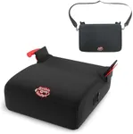 BubbleBum Teleport Backless Booster Car Seat, Kids Booster Seat for Car 40-100 lbs, Telescopic Portable Carseat, Ideal for Everyday Use and Foldable for Travel, 4 Year Old + Child/Toddler - Black