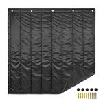 TORIBIO 48''×48'' Sound Absorbing Curtain, Large Sound Dampening Blanket to Reduce Noise and Blackout, Sound Absorption Sheet Woven Cotton/Polyester Soundproofing Acoustic Treatment-2 Layers,Black