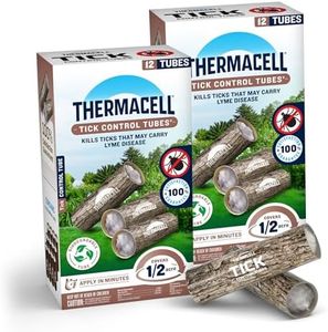 Thermacell Tick Control Tubes; 12 Per Box; No Spray, Easy-to-Use; Kills Ticks That May Carry Lyme Disease; Place in Backyard, Gardens or Wooded Areas Twice a Year; Won’t Harm Kids, Pets or Environment
