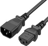 FSKE 5m IEC 320 C13 to C14 Extension Power Cable Cord Male to Female kettle Lead for computers, servers, routers, and switches,monitors,rice cookers.