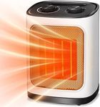 Kismile Portable Electric Space Heater, Small Ceramic Heater Fan with Thermostat, Tip-Over and Overheat Protection,Fast Heating for Home/Office,1500W