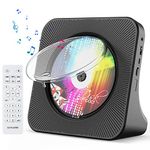 Gueray Portable CD Player, Bluetooth CD Kpop Player for Desktop with HiFi Sound Speaker, Cute FM Radio CD Music Player for Home with Remote Control Dust Cover LED Screen Support AUX/USB Headphone Jack