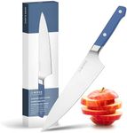 Misen Ultimate 8 Inch Chef's Knife - Pro Kitchen Knife - High Carbon Japanese Stainless Steel - Hybrid German and Japanese style blade - Craftsmanship for Culinary Enthusiasts, 8 in - Blue