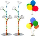 YALLOVE Flexible Balloon Stand Kit Set of 2, Silver