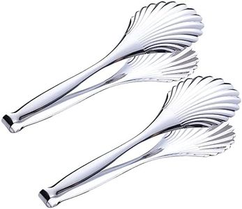Enwinner Buffet Salad Serving Tongs, 12 inch Catering Chef Food Salad BBQ Serving Utensils, Set of 2(Stainless Steel) (Stainless Steel)