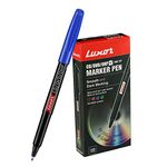 Luxor CD/DVD/OHP Extra Fine Point Tip Marker - Pack of 10, Blue Colour