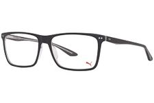 PUMA INTNL Pu0130o-007 58 Optical Frame Unisex Acet, Bilayer Matte Black/Shiny Crystal