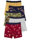 Carter's Boy's Cotton Boxer Briefs, Multi Gamer/Camo/Bike, S