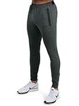 TCA Rapid Tracksuit Bottoms Men Gym Running Joggers for Men Jogging Bottoms with Zip Pockets - Darkest Spruce, S