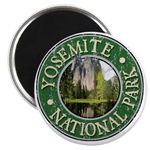 CafePress Yosemite NAT Park Distressed Magnet 2.25" Round Magnet, Refrigerator Magnet