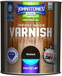 Johnstone's Woodcare Indoor Wood Varnish - Walnut 750ml