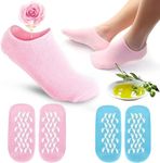 Rolamo Silicone Socks For Women Moisturizing Silicone Spa Gel Socks For Women And Men Gel Socks For Dry Cracked Feet Crack Heel Repair Socks Natural Oil And Vitamin E (Multicolor)