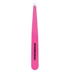tweezerman Stainless Steel Slant Pink Tweezer, 1-Count