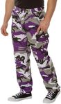 Rothco Color Camo Tactical BDU Pants - Rugged Outdoor Hiking Cargos Uniform Pant (US, Alpha, Medium, Regular, Regular, Ultra Violet Camo)