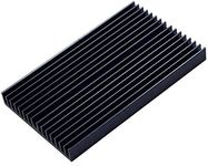 Easycargo 4pcs 60mm Heatsink 100x60x10mm, Aluminum Cooling Heat Sink, Cooler Heatsink for Cooling LED Panel (100mm x 60mm x 10mm) (Black)