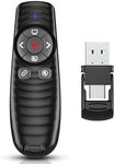 2-in-1 USB TYPE-C Presentation Clicker wireless Presenter Remote Clicker, Powerpoint Clicker Slide Advancer, Clicker for Powerpoint Presentations with Volume Control, Presentation Clicker for Computer