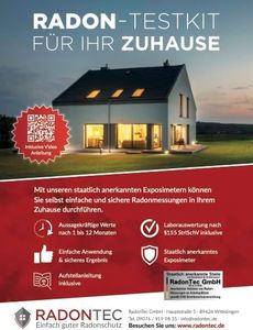 RadonTec | PRD Set für Radon Messungen zu Hause: 2 PRD Exposimeter + Sicherungskit inkl Auswertung im akkreditierten Prüflabor ALTRAC u. Prüfbericht, einfache Messung der Radon-Aktivitätskonzentration