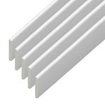 UPVC Plastic Architrave Skirting Board Trim White 95mm x 2m x 5 Pack - Window Finishing Trim