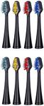 Pursonic 8 Pack Replacement Brush Heads for Pursonic Models S420,S430,S450,S620,S625, Black