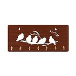 Sehaz Artworks Key Holder for Home | Key Hanger | Key Chain Holders for Wall | Wall Stylish Key Stand (7 Hooks, 5 Birds)