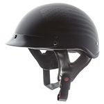 TORC T53 Black Hills Half Helmet with 'Flag" Graphic (Flat Black, Large)