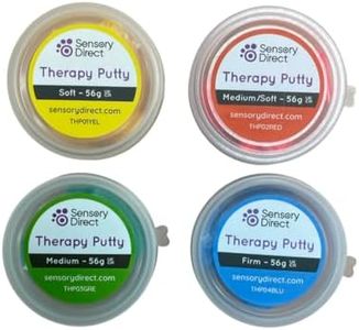 Sensory Direct Therapy Putty - Pack of 4 | For Strengthening & Motor Skills for Autism, Arthritis, Sensory Disorders & Special Needs Kids & Adults | Hand & Finger Physio Exercise | Non Toxic