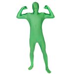 Adults MSUIT Green Second Skin Halloween Fancy Dress Costume - size Medium - 5'-5'4 (152cm-163cm)