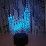 HPBN8 Ltd 3D Big Ben Night Light Lamp 7 Color Change LED Touch USB Table Gift Kids Toys Decor Decorations Christmas Valentines Gift Birthday Gift