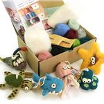 Woolbuddy Needle Felting Kit, Sea Animals, Felting Kits for Beginners Adults and Kids, Needle Felting Kit for Beginners, Felting Supplies Inc, Wool Roving, Felting Needles, Felting Pad, Instruction