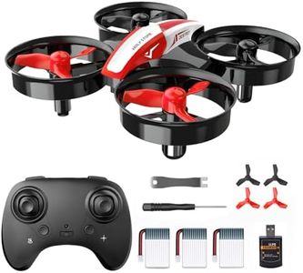 Holy Stone Mini Drone for Kids and Beginners RC Nano Quadcopter Indoor Small Helicopter Plane with Auto Hovering, 3D Flips, Headless Mode and 3 Batteries, Great Gift Toy for Boys and Girls, Red