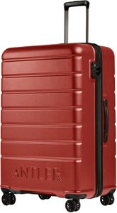 Antler Hard Shell Suitcase Set – Cabin, Medium & Large, Red Orange, TSA Lock