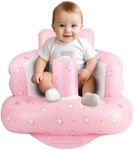 Inflatable Baby Chair, AirSwim Baby Inflatable Seat for Babies 3 Months and Up Summer Inflatable Baby Seat for Sitting Up, Blow Up Baby Floor Seat with Built in Air Pump, Strawberry