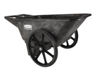 Rubbermaid Commercial Big Wheel Yard Cart, 7.5 cu. feet, 300 lb. Capacity, Plastic, Black (FG564200BLA)