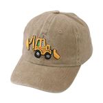 Winzik Toddler Hat, Toddler Boy Gifts Baseball Hats Cap Kids Excavator Ball Caps Adjustable Sun Hat Age 3-8 (3-8 Years, Excavator Khaki)