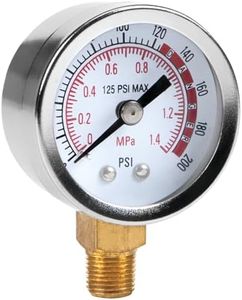 Performance Tool 0-200 PSI Air Gauge for Air Tank Accessory W10055