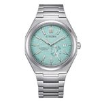 Citizen automatic Super Titanium men's watch with turquoise background NJ0180-80M